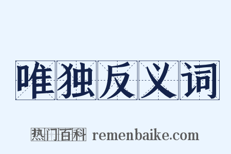 唯独反义词是什么意思的图片